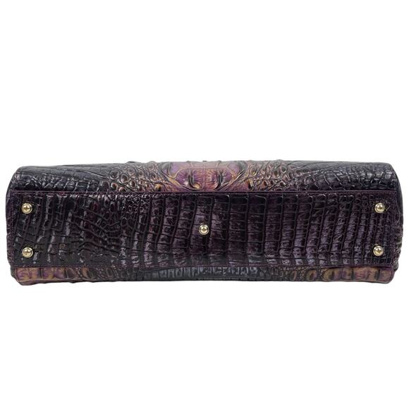 Brahmin Dayan Leather Shoulder Bag Fig Jam Melbourne Purple East West Bag - Picture 8 of 15